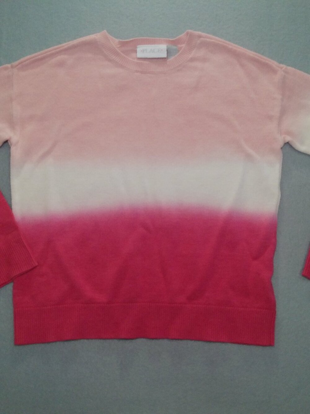 Girls Dip Dye Crew Neck Pullover Sweater Place Size 7/8